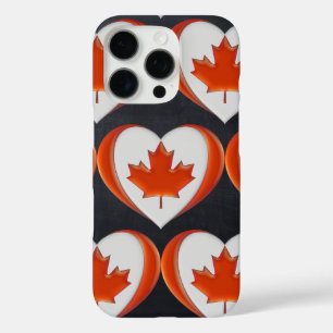 Happy BI Love Canada Heart Flag Maple Leaf Niet vo iPhone 16 Pro Hoesje
