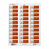 Happy Bichon Frise hond retour adres label (Full Sheet)