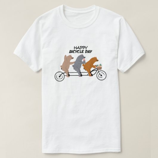 Happy Bicycle Day Cool Classic T-shirt (Design voorkant)