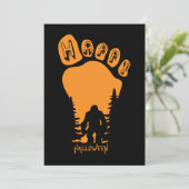 Happy Big Foot Halloween Kaart (Staand voorkant)
