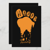 Happy Big Foot Halloween Kaart (Voorkant / Achterkant)