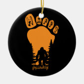 Happy Big Foot Halloween Keramisch Ornament (Voorkant)