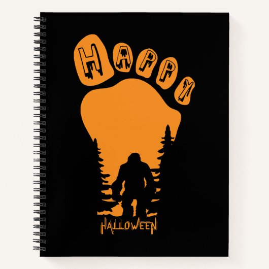 Happy Big Foot Halloween Notitieboek (Voorkant)