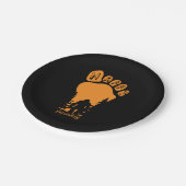 Happy Big Foot Halloween Papieren Bordje (Gekanteld)