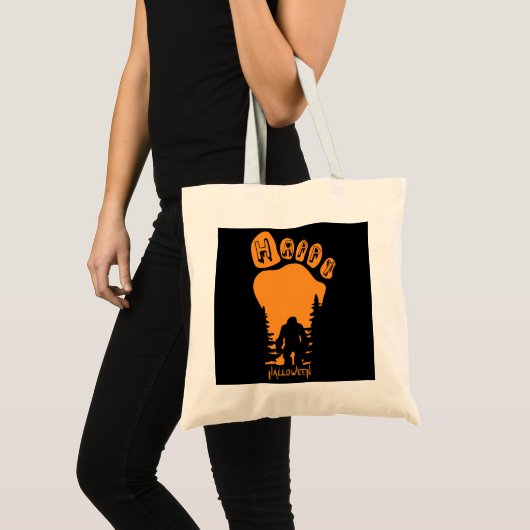 Happy Big Foot Halloween Tote Bag (Voorkant (product))