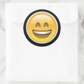 Happy Big Smile Emoji-stickers Ronde Sticker (Tas)