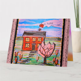 Happy bij Home Cute House Colorful Kaart