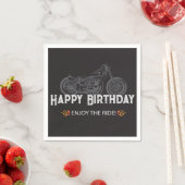 Happy Biker Birthday Motorcycle Rider Servet (Insitu)