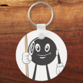 Happy Billiard Eight Ball Sleutelhanger (Voorkant)