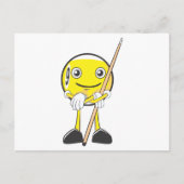 Happy Billiard Nine Ball Player Briefkaart (Voorkant)