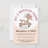 Happy billy geit gepersonaliseerde cartoon verjaar kaart (Voorkant)