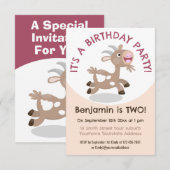 Happy billy geit gepersonaliseerde cartoon verjaar kaart (Voorkant / Achterkant)