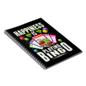 Happy Bingo Player Mannen Vrouwen Funny Bingo Notitieboek (Rechterzijde)
