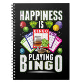 Happy Bingo Player Mannen Vrouwen Funny Bingo Notitieboek (Voorkant)
