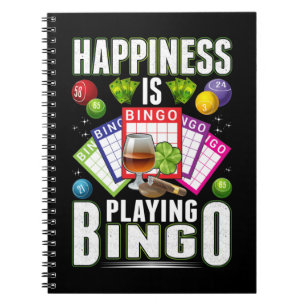 Happy Bingo Player Mannen Vrouwen Funny Bingo Notitieboek