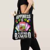Happy Bingo Player Mannen Vrouwen Funny Bingo Tote Bag (Dichtbij)