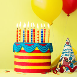 Happy Bird Day Cartoon Birds thema Verjaardag Feesthoedjes