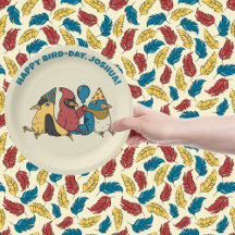 Happy Bird Day Cartoon Birds thema Verjaardag