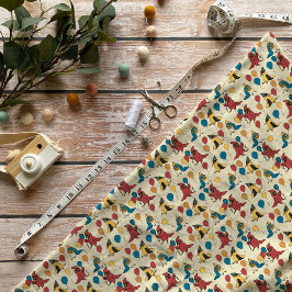 Happy Bird Day Cartoon Birds thema Verjaardag Stof