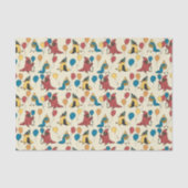 Happy Bird Day Cartoon Birds thema Verjaardag Tissuepapier (Voorkant)