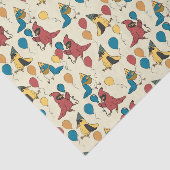 Happy Bird Day Cartoon Birds thema Verjaardag Tissuepapier (Detail)