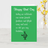 Happy Bird Day Een grappig verjaardagsgedicht Kaart (Gele Bloem)