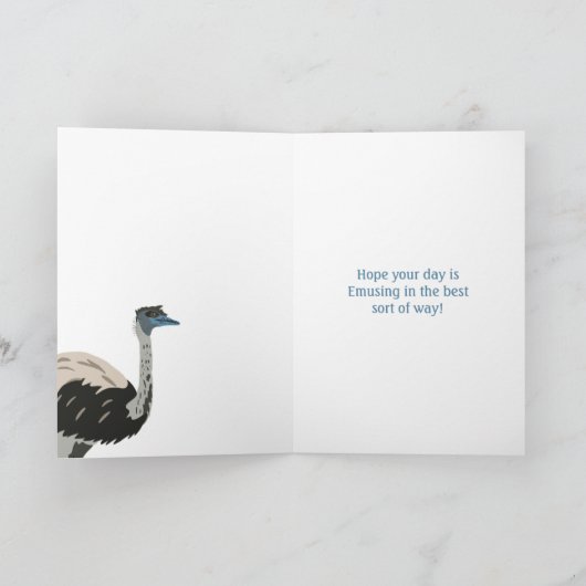 Happy Bird-Day EMU Thema Verjaardag Kaart (Binnen)