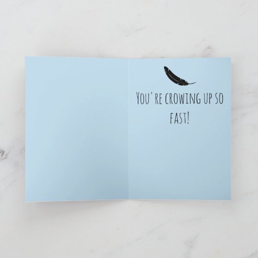 Happy Bird Day Raven Verjaardag Kaart (Binnen)