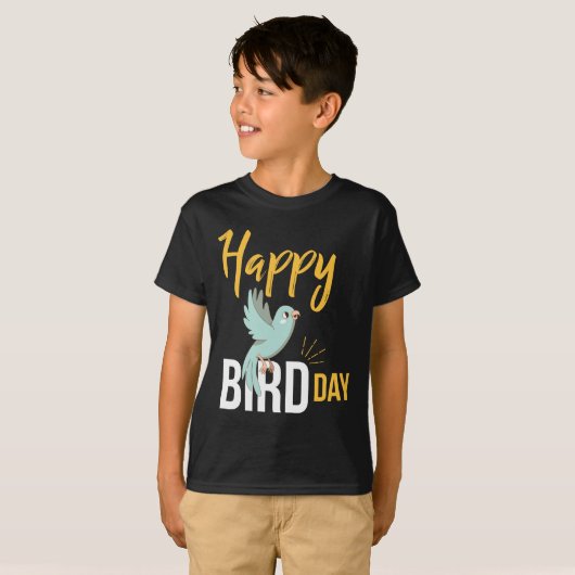 Happy Bird Day T-Shirt (Voorkant volledig)