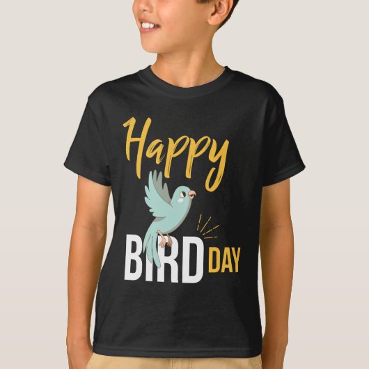 Happy Bird Day T-Shirt (Voorkant)