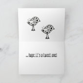 Happy Bird Day, zus leuke groet, zwart, wit. Kaart (Binnen)