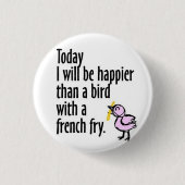 Happy Bird Ronde Button 3,2 Cm (Voorkant)