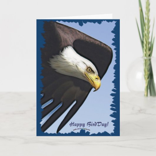 Happy BirdDay Funny Bald Eagle Verjaardag Kaart (Voorkant)