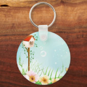 Happy Birdhouse Sleutelhanger (Voorkant)