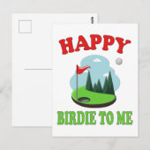 Happy Birdie To Me - Grappige Golf voor Golfer Ver Briefkaart (Voorkant / Achterkant)