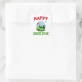 Happy Birdie voor mij - Funny Golf tegen Golfer Bi Vierkante Sticker (Tas)