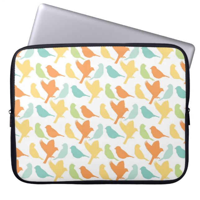 Happy Birds Laptop Sleeve (Voorkant)