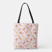 Happy Birds Print Canvas tas (Achterkant)
