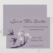 Happy Birds Save the Date (Orchid) (Voorkant / Achterkant)