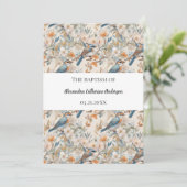 Happy Birds Waterverf Doop Kaart (Staand voorkant)