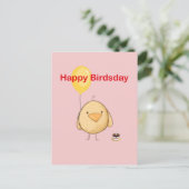 Happy Birdsday Bird Thmed Birthday Greeting Briefkaart (Staand voorkant)
