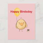 Happy Birdsday Bird Thmed Birthday Greeting Briefkaart (Voorkant)
