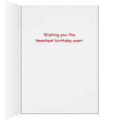 Happy Birdsday Bird Thmed Birthday Wenskaart (Binnen (Rechts))