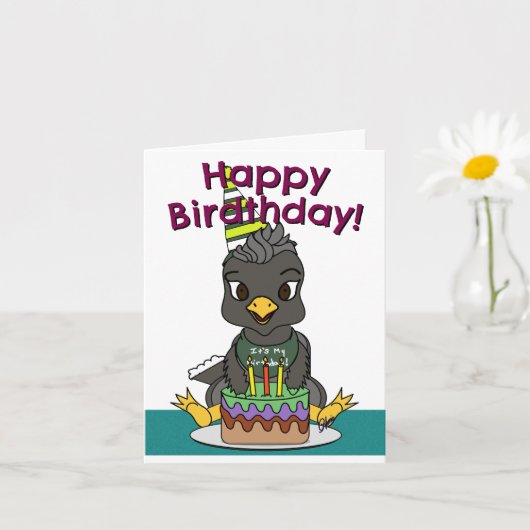 Happy Birdthday Greeting Card Kaart (Kleine Plant)