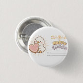 HAPPY BIRHDAY RONDE BUTTON 3,2 CM (Voorkant /achterkant)