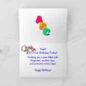 Happy Birtday-student Salamander Kaart (Binnen)