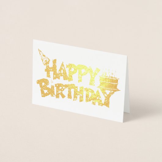 Happy Birtday Tarta Folie Kaarten (Voorkant)