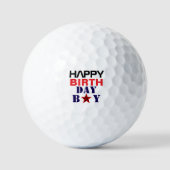 Happy Birth Day Boy Golfballen (Voorkant)