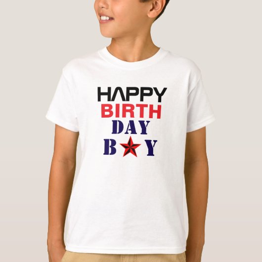 Happy Birth Day Boy T-shirt (Voorkant)