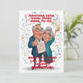 Happy Birth Day Grappig 60th Kaart (Staand voorkant)